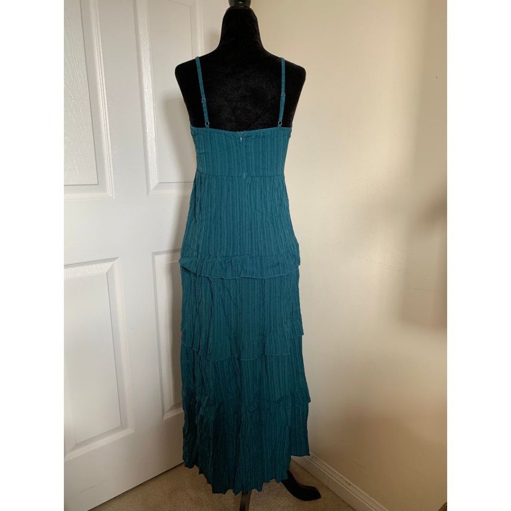 Floral Embroidered Layered Hem Cami Dress Blue - Picture 10 of 11